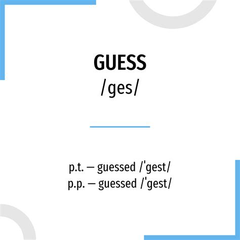 conjugar guess en ingles